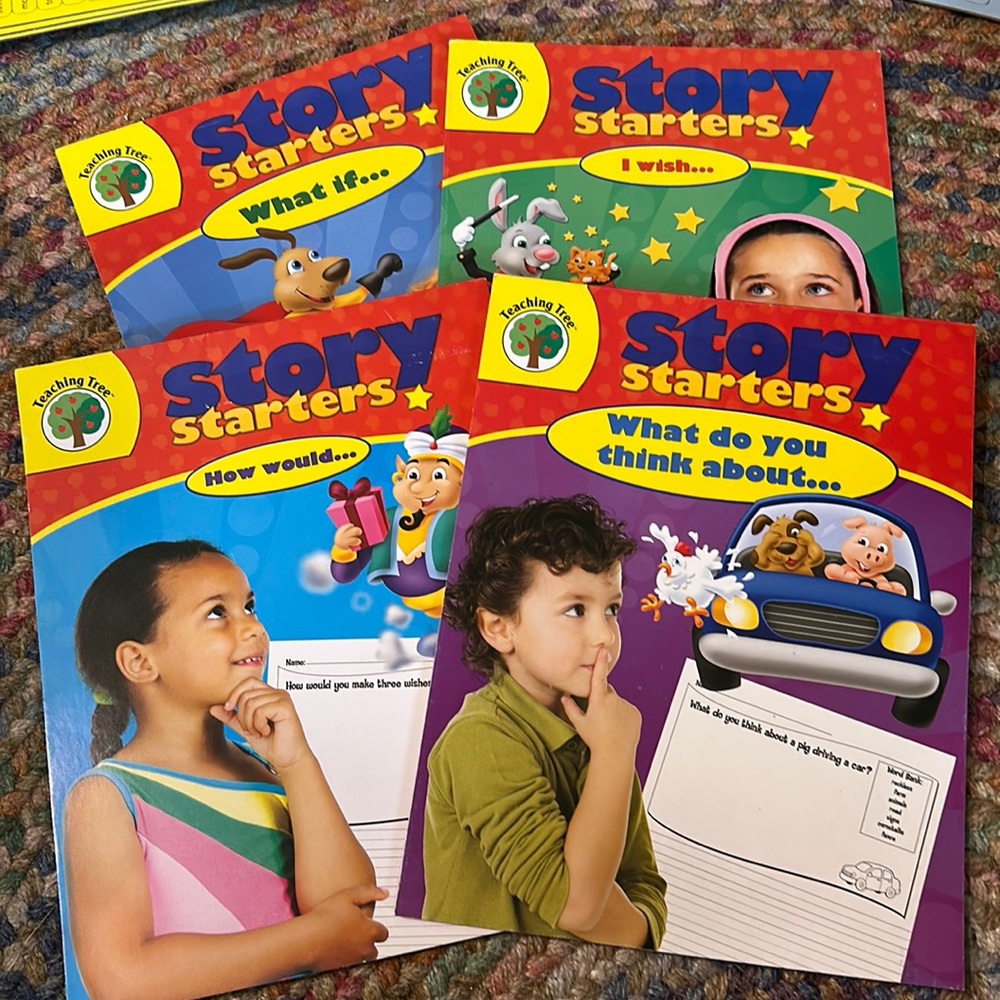 4 Story Starters workbooks NEW homeschool classroom‎
